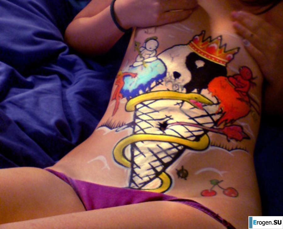 Граффити на девушках. Часть 2. Фото 13