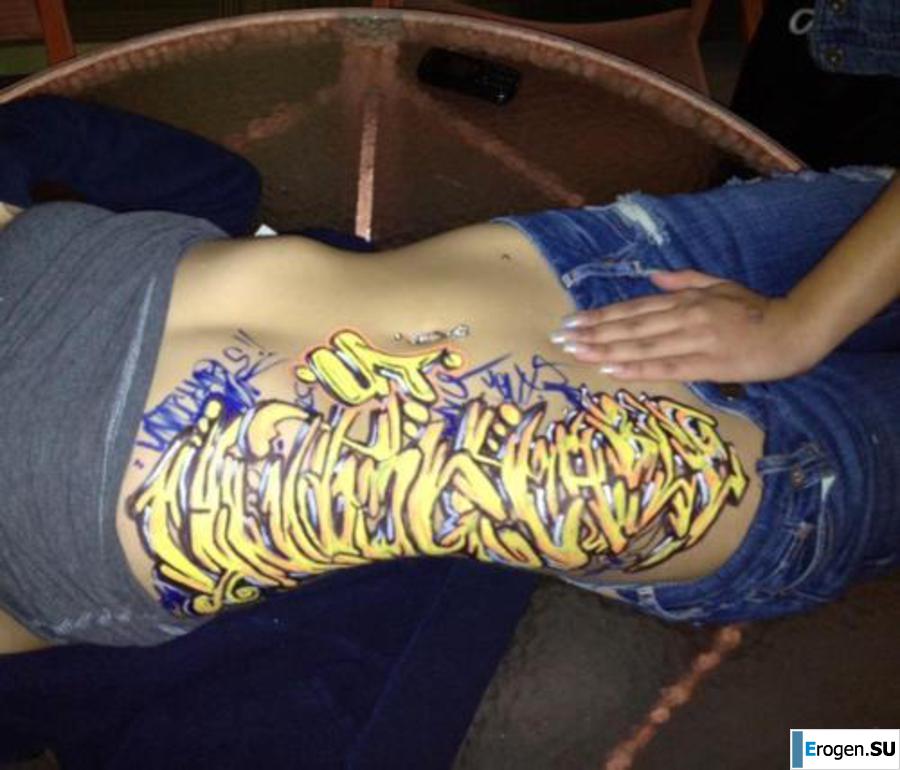 Граффити на девушках. Часть 2. Фото 9