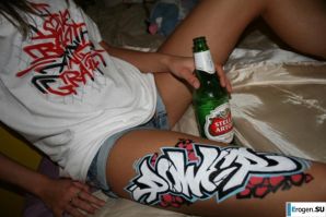 Граффити на девушках. Часть 2. Эскиз 11