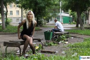 Nastya from Samara walks around the city and shows herself. Part 11. Thumb 18