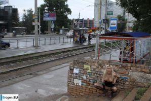 Nastya from Samara walks around the city and shows herself. Part 14. Thumb 31