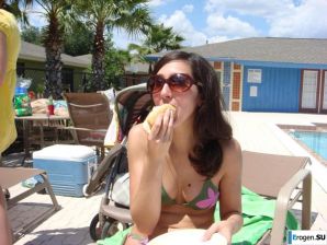 Smiling brunette with everlasting nipples. Part 4. Thumb 37