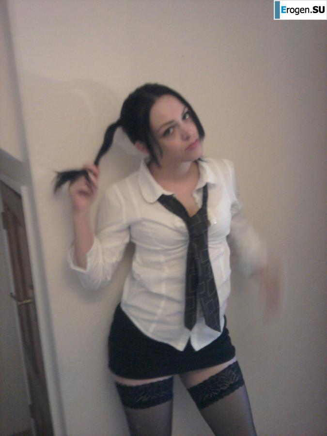 Pretty brunette in stockings. Part 2. Photo 21