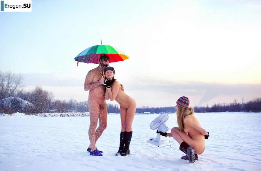 Ukrainian nudists in winter. Photo 27