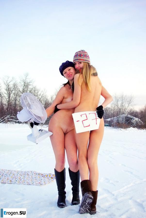 Ukrainian nudists in winter. Photo 34
