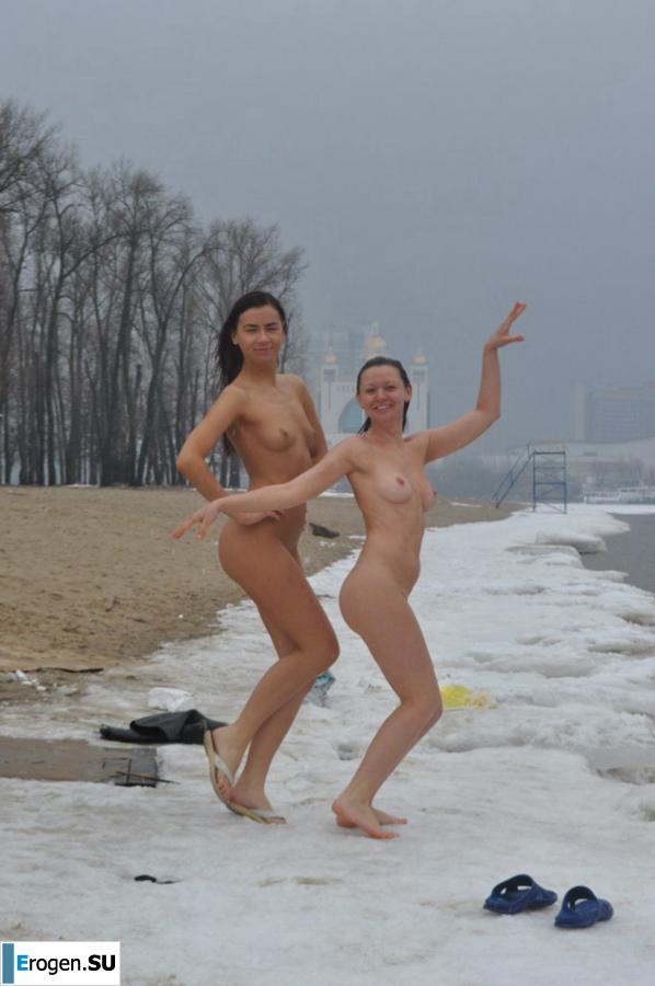 Ukrainian nudists in winter. Photo 8