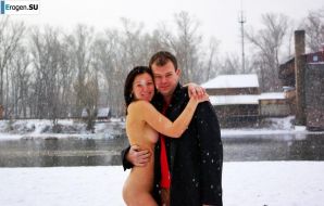 Ukrainian nudists in winter. Thumb 36