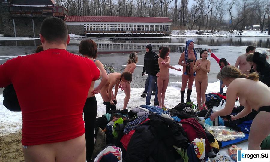 Украинские нудисты зимой. Часть 4. Фото 16