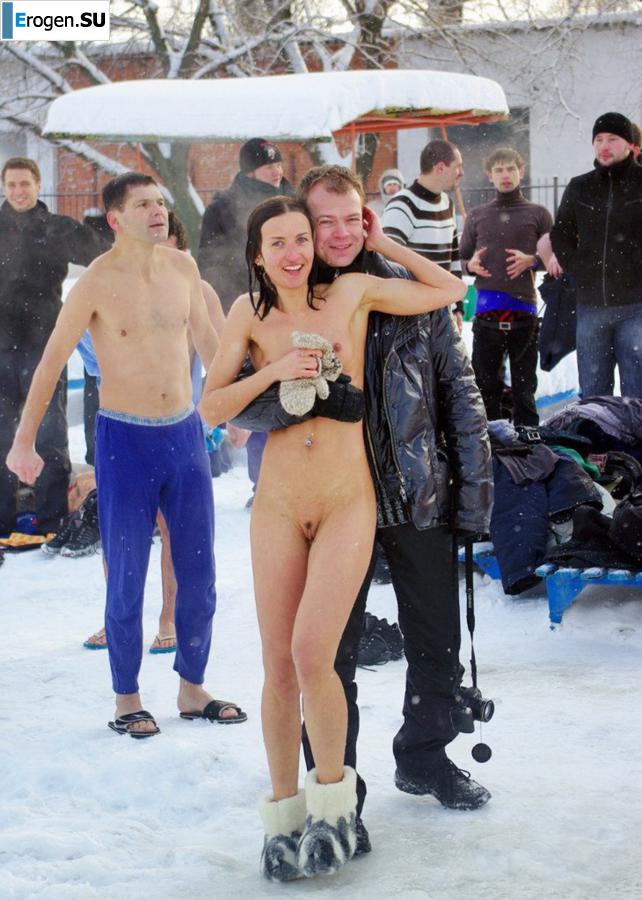 Ukrainian nudists in winter. Part 7. Photo 16
