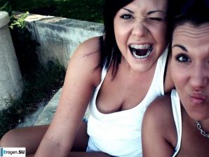 on the beach between us girls. Thumb 19