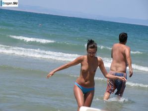 tanned girlfriends on a rocky shore. Thumb 2