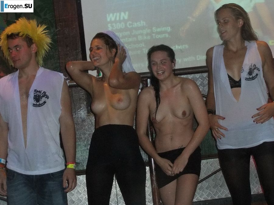 competition of wet t-shirts in a night club. Photo 24