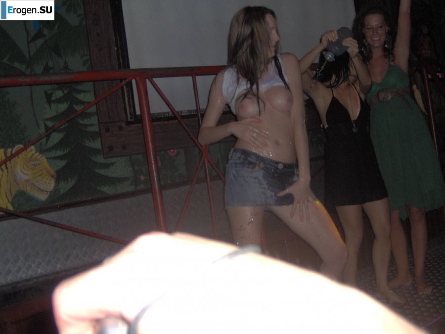 competition of wet t-shirts in a night club. Photo 36