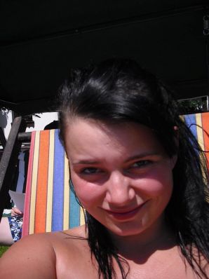 three girlfriends sunbathe in the yard with bare breasts. Part 2. Thumb 7