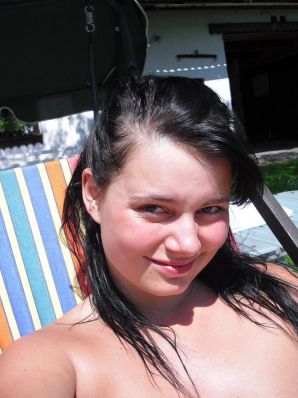 three girlfriends sunbathe in the yard with bare breasts. Part 2. Thumb 8