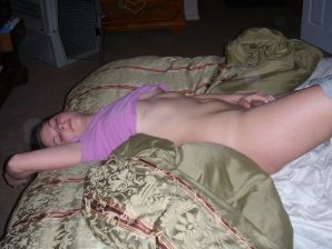 A cheerful girl poses in front of a guy in lingerie, and then pleases himself with a finger. Thumb 29