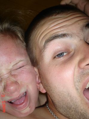 A blue-eyed minx with a pierced nipple plays with her panties. Thumb 35