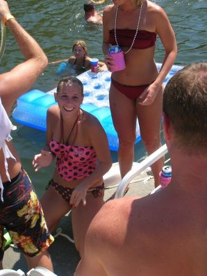 A pretty blonde is laid bare in the toilet and spreads her legs in bed. Thumb 40