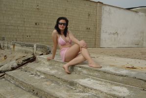 Sexy brunette with nipples showing through the blouse. Thumb 19