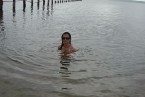 Sexy brunette with nipples showing through the blouse. Thumb 29