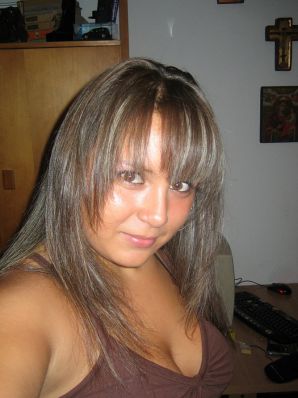 Sexy brunette with nipples showing through the blouse. Thumb 41