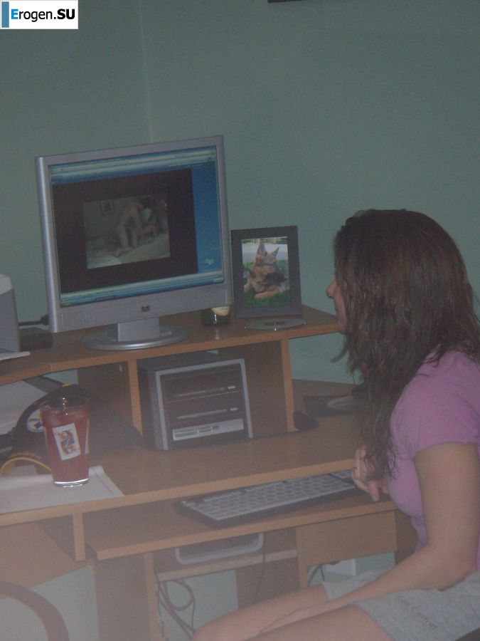 A cheerful girl poses in front of a guy in underwear, and afterwards pleases himself with a finger. Part 2. Photo 14