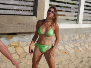 A girl shows a beautiful body to a guy and caresses herself. Thumb 6