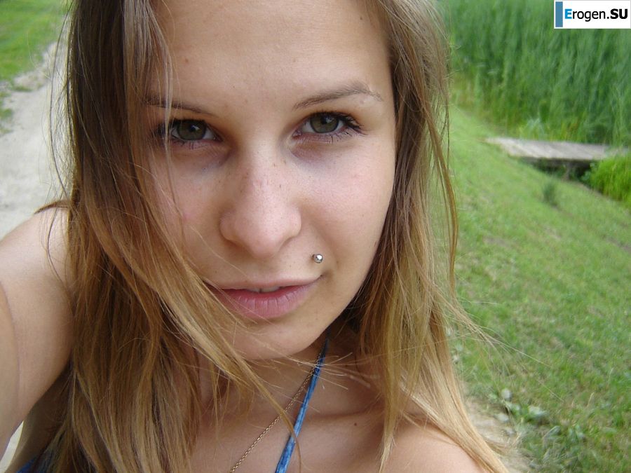 A young student showed panties and a small breast. Photo 3