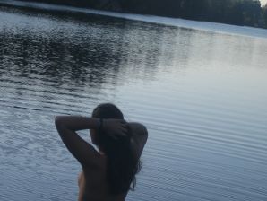 Naughty student with a furry pussy naked bathes in the lake. Thumb 24