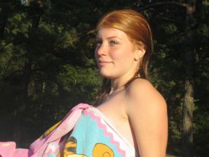 Naughty student with a furry pussy naked bathes in the lake. Thumb 29