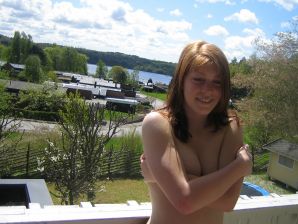 Naughty student with a furry pussy naked bathes in the lake. Thumb 40