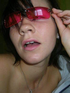 A naughty brunette with small breasts poses at the mirror. Thumb 9