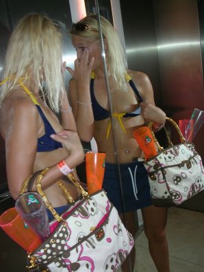 A pretty blonde is laid bare in the toilet and spreads her legs in bed. Part 3. Thumb 8