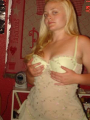 Appetizing blonde with lush hips took off her dress. Thumb 47