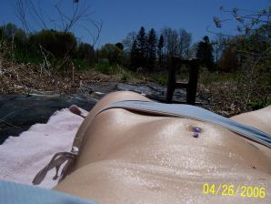 Passionate minx dances striptease in nature with a snake. Thumb 28