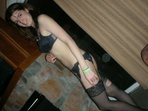 A young woman in red drank and undressed on camera. Thumb 39