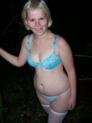 Appetizing magnificent blonde spread her legs right on the grass. Part 2. Thumb 29