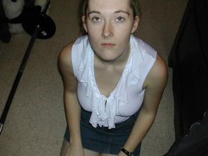 A blonde with a thin waist poses in front of her husband in the car and at home. Part 4. Thumb 7