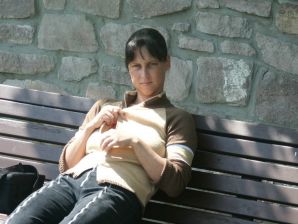 A lush woman bares her tits on the street and takes off her panties. Thumb 18