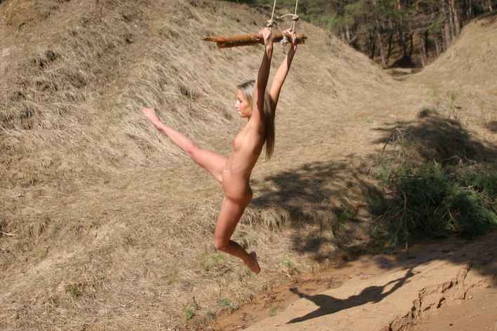 Sandy A in Forest Swing. Thumb 34