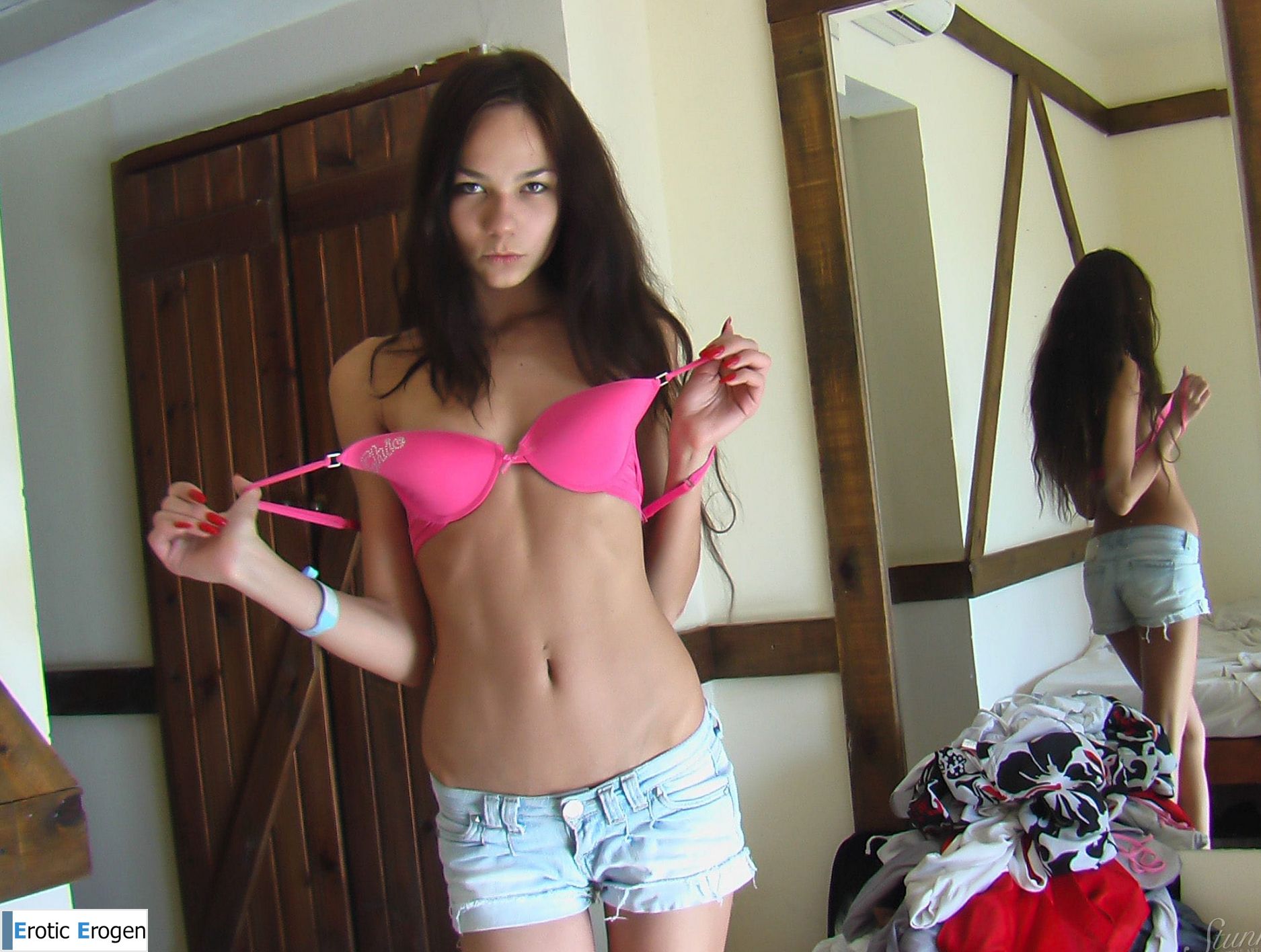 Julia P in Bedroom Undressing. Slide 8