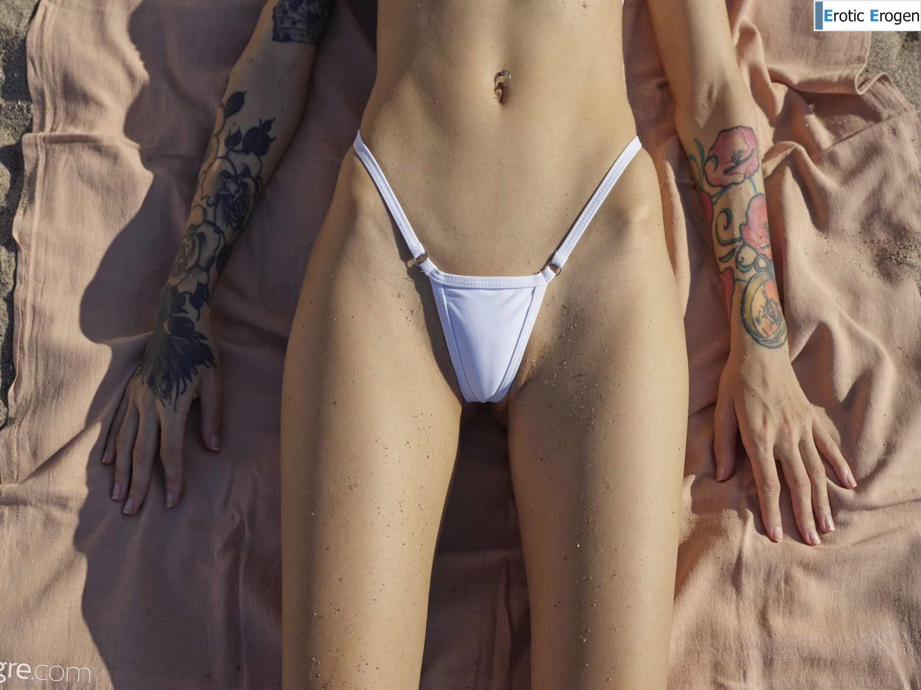 Inga in Tiny White Bikini. Slide 7